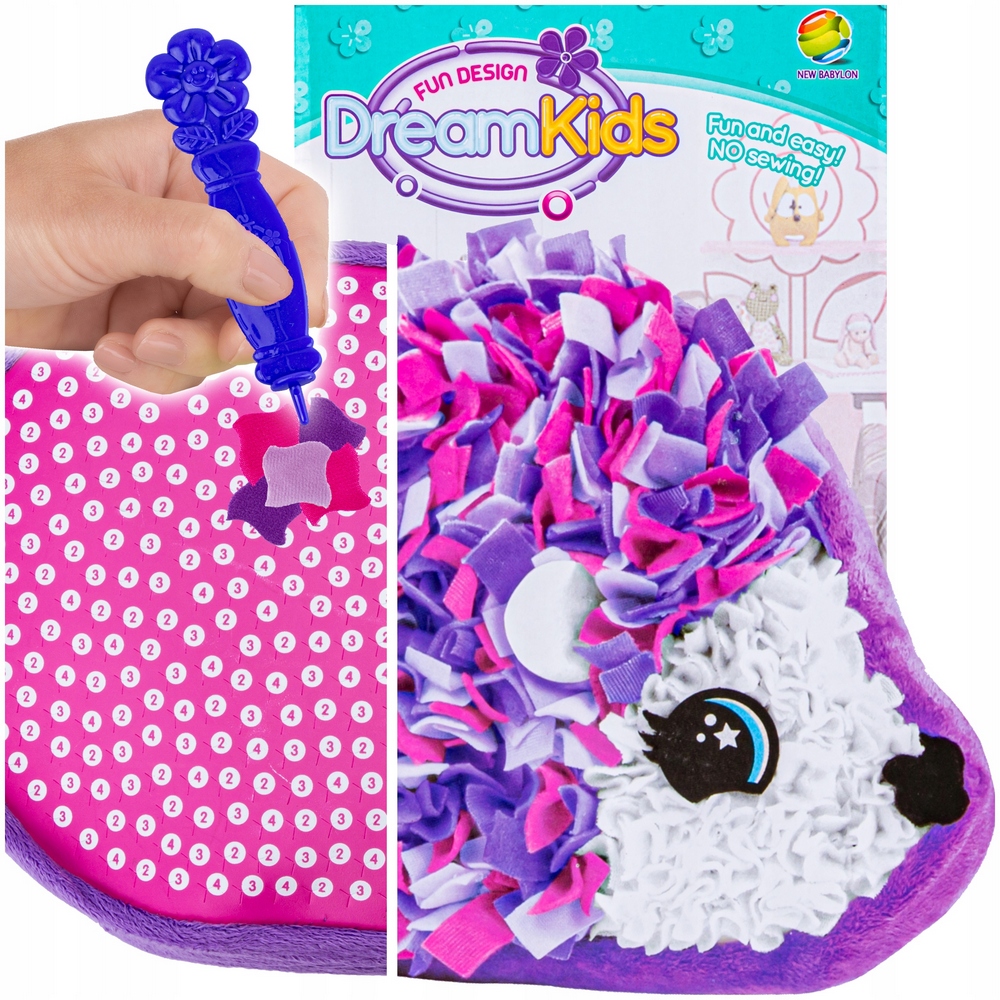 Kreatívna súprava pre deti Ježko MASKOT VANKÚŠ na ŠITIE DIY vyšívanie